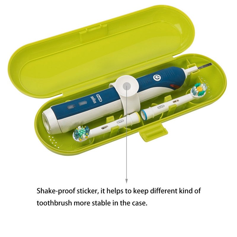 Nincha Plastic Electric Toothbrush Travel Case for Oral-B Pro Series, 2 packs (White&Green) - Image 3